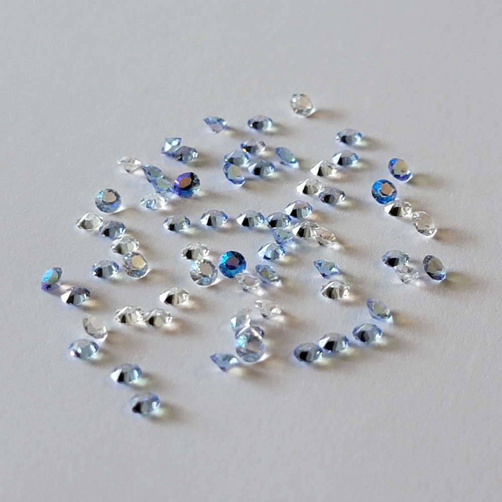 Origami Owl Stardust 5mm Crystals - mixed lot of blue and clear (67 total)